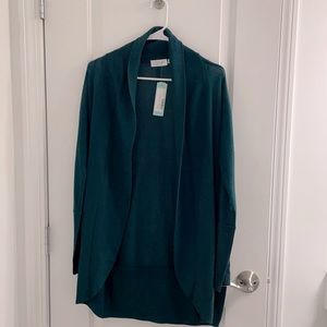 BRAND NEW- NEVER WORN - RD Style Sonole Open Drape Cardigan DARK GREEN (S)